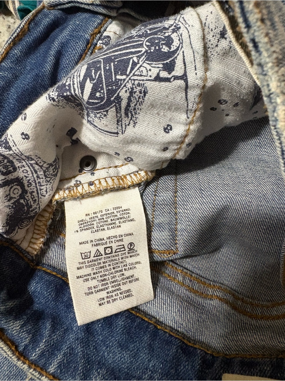 Pilcro by Anthropologie Slim Straight Embellished Cuff Jeans Size 28 - Picture 8 of 9